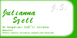 julianna szell business card